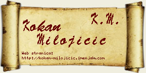 Kokan Milojičić vizit kartica